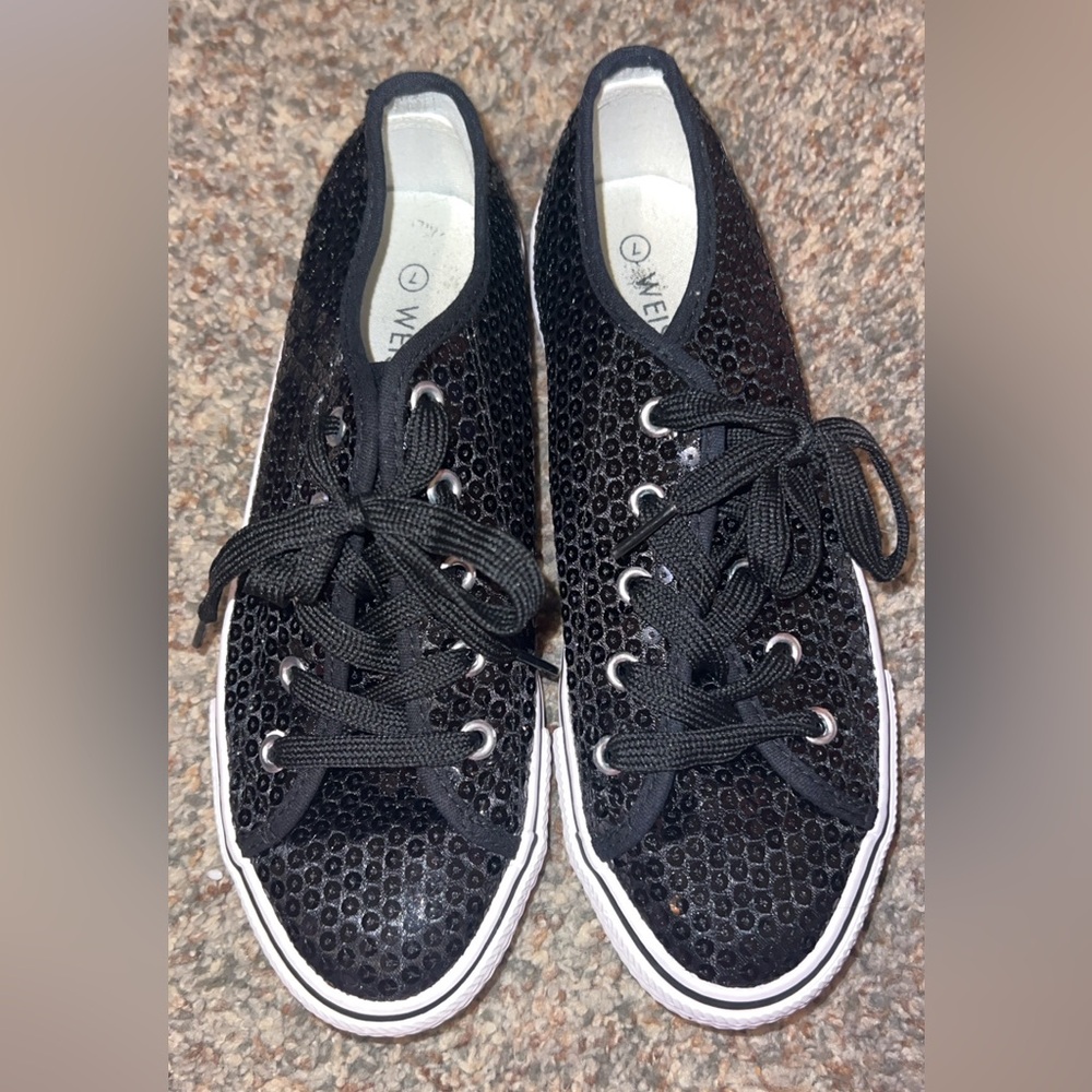 Weissman Black Sequin dance hip hop shoes